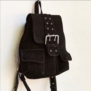 Urban Outfitters Nika Suede Grommet Backpack